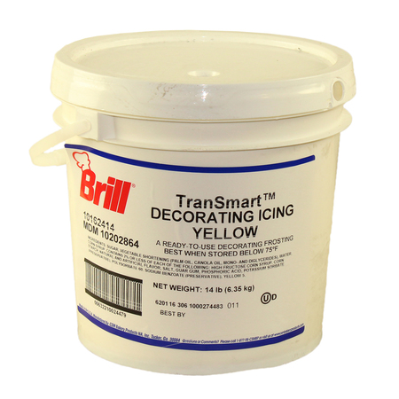 BRILL Decorating Icing Yellow Transmart Pail 14lbs 10202864